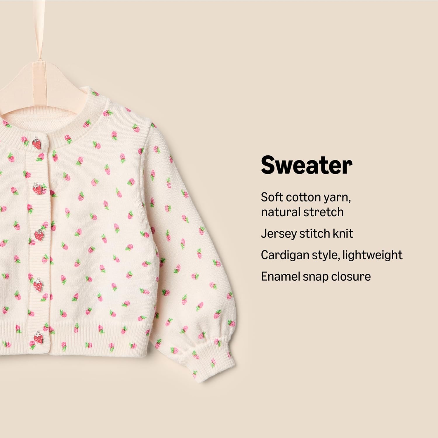 Amazon Essentials x Sofia Grainge Toddlers and Baby Girls' Lightweight Cardigan Sweater - Image 3