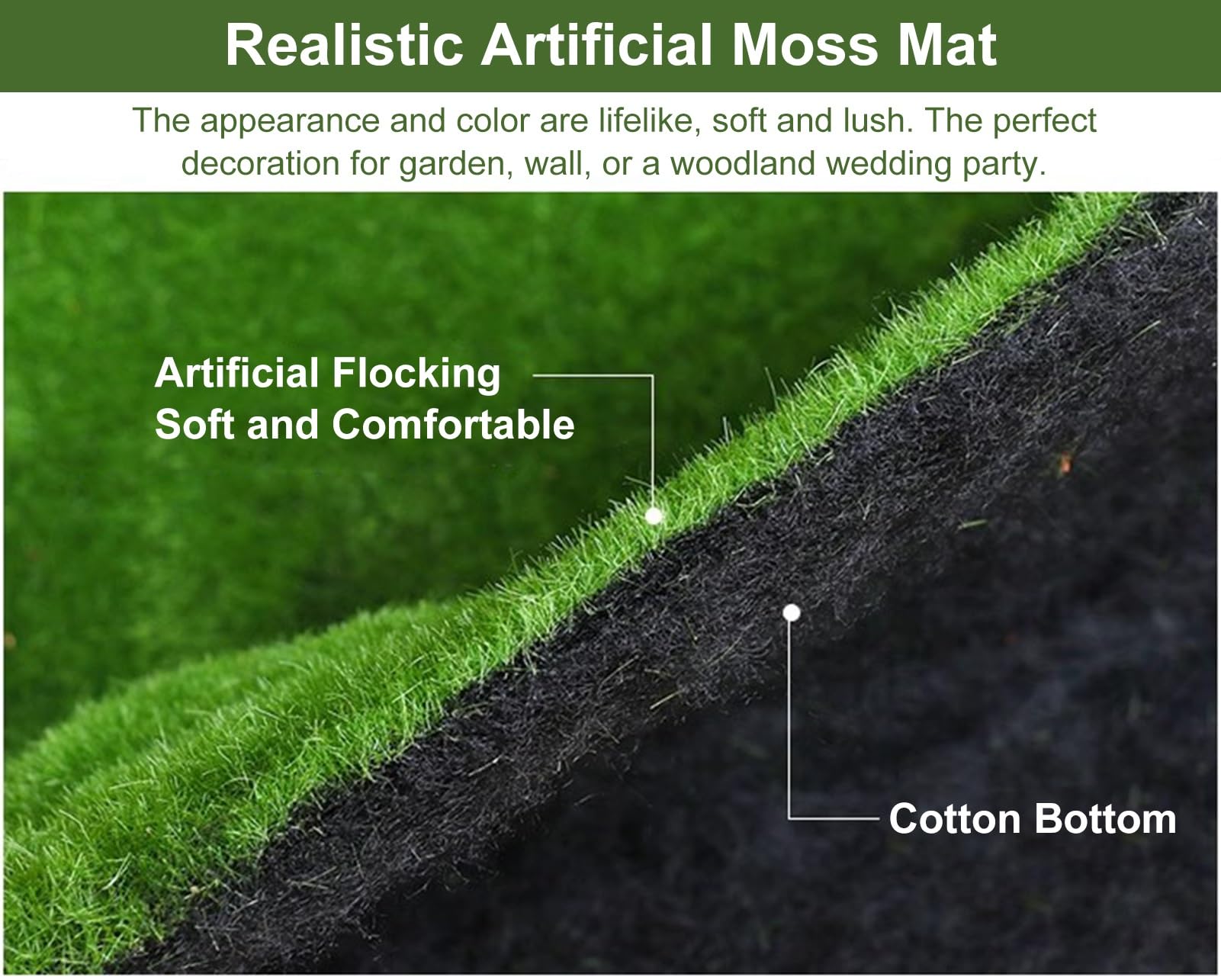 Amazon.de: Moosteppich Knstlicher Moosteppich, Simulation Moos Geflschte  Grasmatte fr DIY Handwerk, Realistischer Moosrasen mit Walddekor, ...