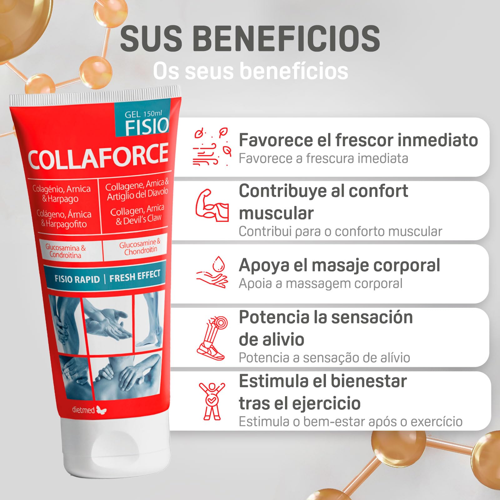 Dietmed Collaforce Fisio Gel effetto freddo, 75ml