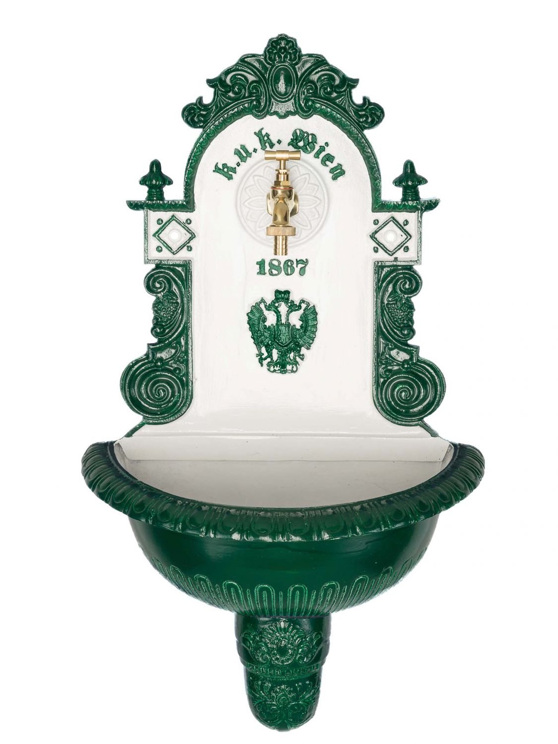 aubaho Cuenca Pared de la Fuente del jardín de Aluminio Fuente de 72cm en Estilo