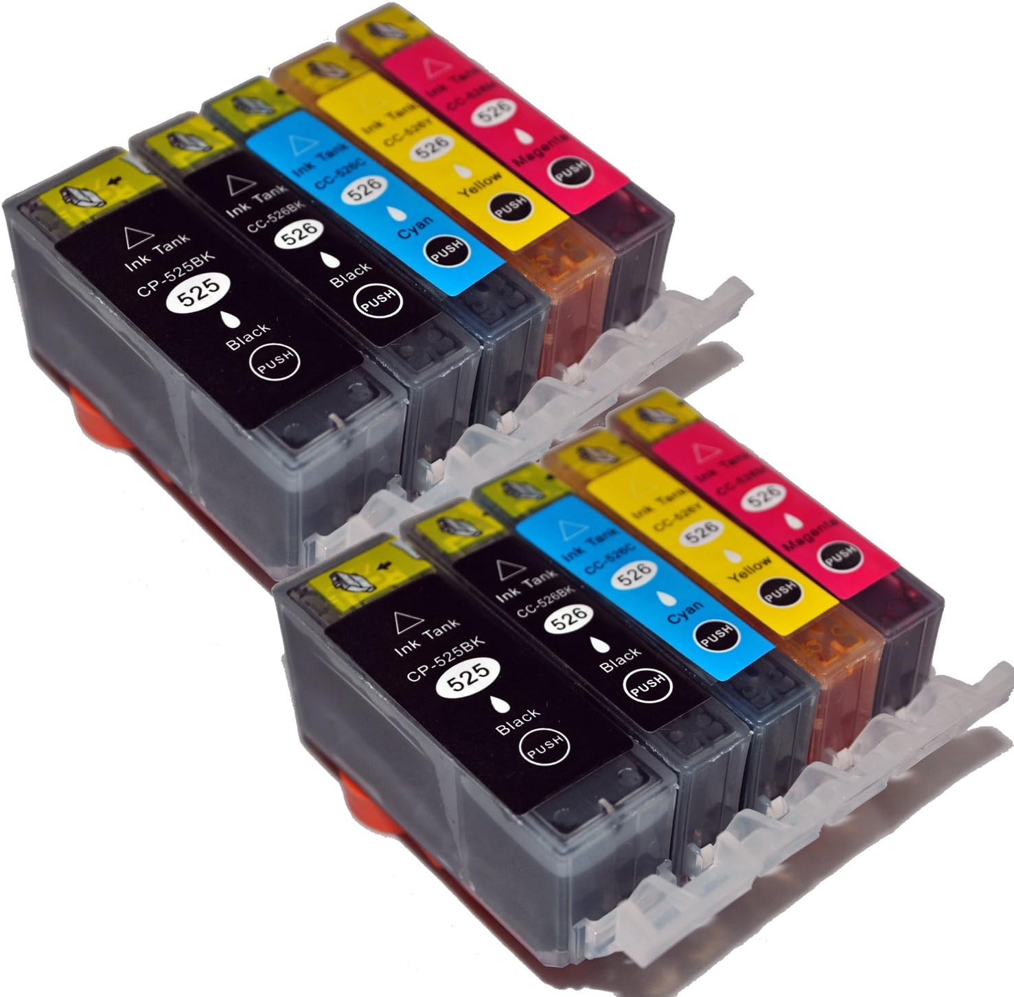 Premier Cartridges Compatible Pixma MG5250 Ink Cartridges, Cartridge code 525/526 - Two Of Each Colour(10-Pack)
