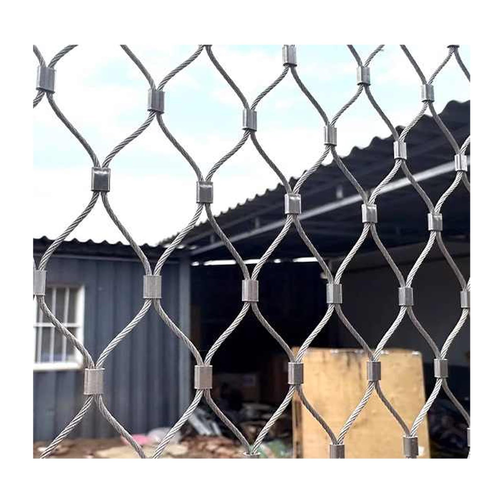 SDGBCXD stainless steel rope mesh, Can Be Used As Equipment Guardrail, High Altitude Anti-Fall Net, Facade Support, Agricultural Fence(8 * 0.7m/26.2 * 2.2ft)
