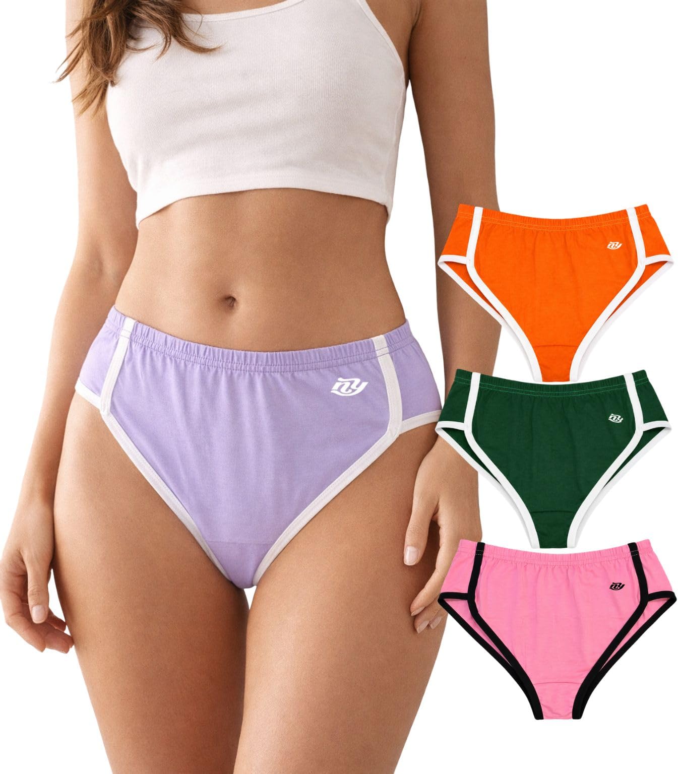 nicsy Women’s Cotton High Cut Brief Panty | Mid-Rise Stretch Underwear for Women | Soft Breathable Ladies Bikini Briefs | Comfortable Innerwear-picture-8