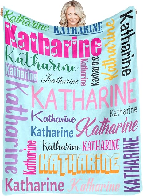 JOYXBUY Personalized Fleece Blanket - Custom Name Blanket For Baby, Kids, Women, Men (Multiple Sizes)