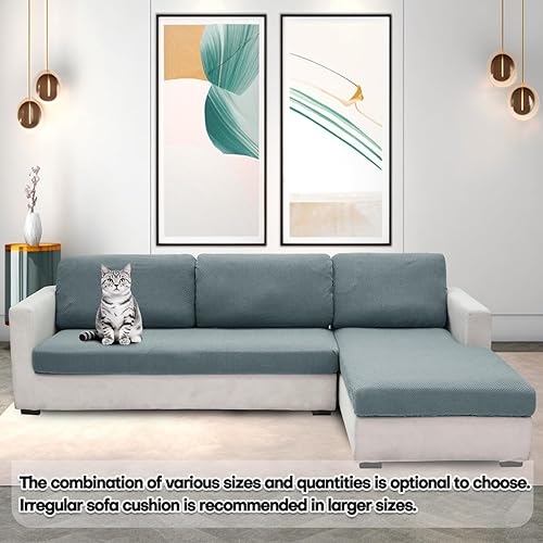 Miniatura 7 de ZNSAYOTX Fundas elásticas individuales para cojines de sofá, fundas de asiento de repuesto suave con patrón único, protector de muebles con parte