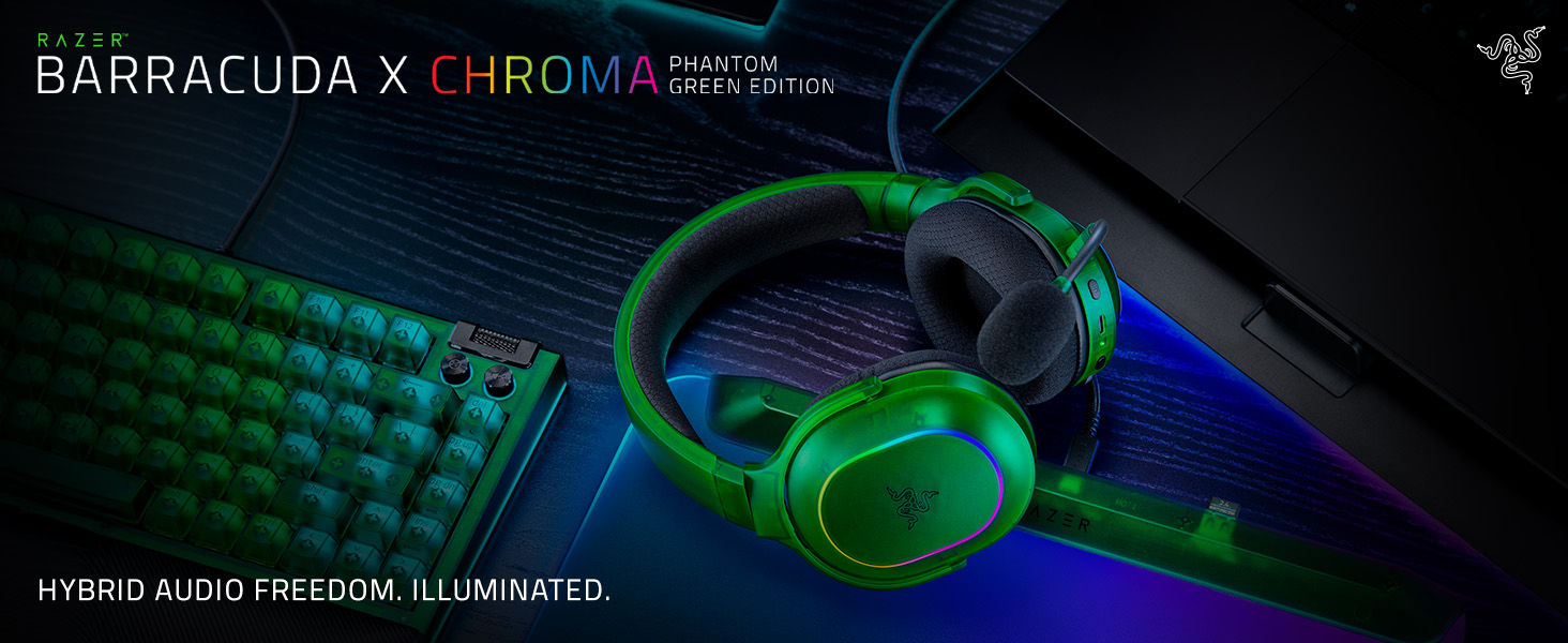 Razer Barracuda X Phantom Green Edition - Wireless Multi-Platform Razer Barracuda X Phantom Green Edition - Wireless Multi-Platform