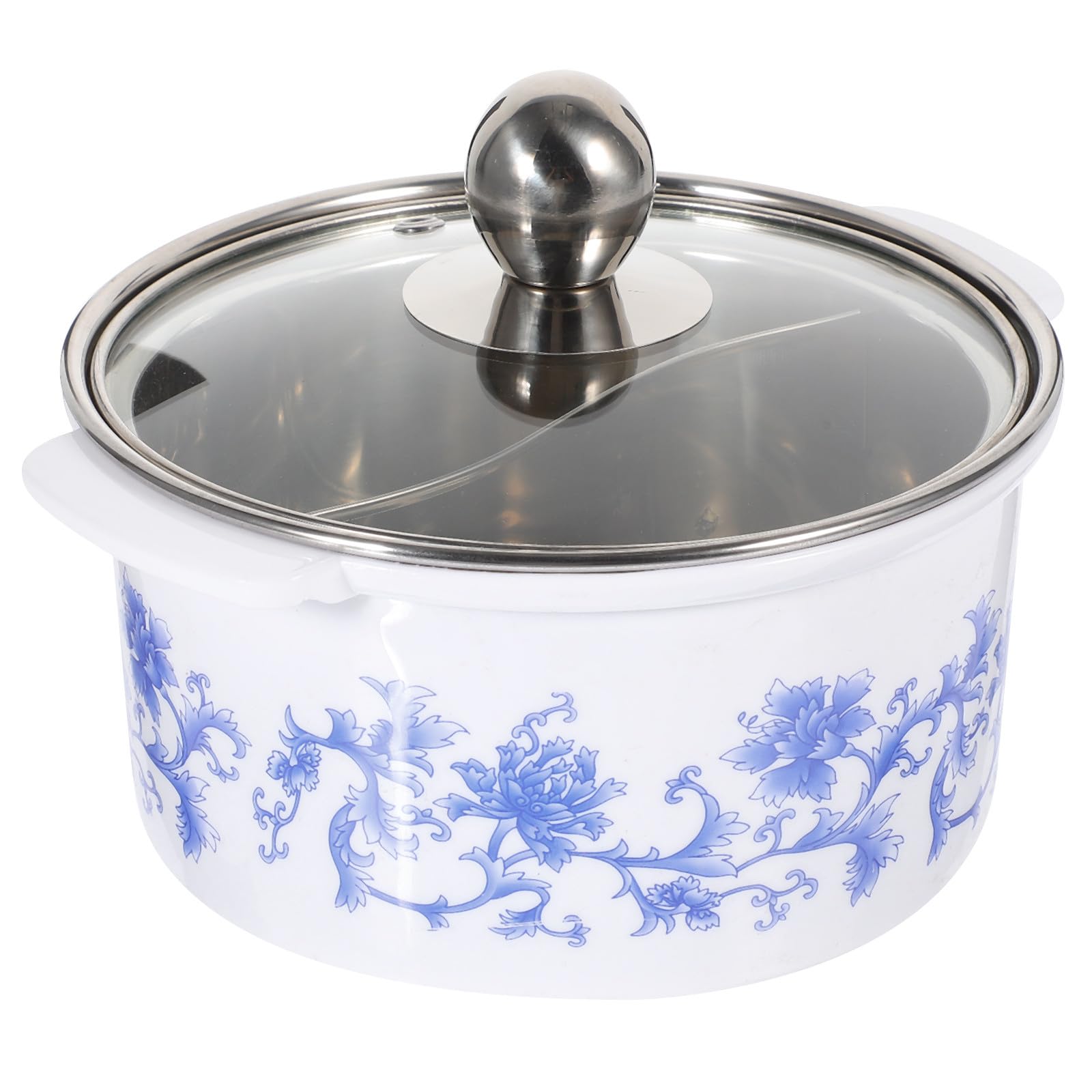 Pot à fondue yin yang en acier inoxydable haut de gamme pour cuisson à induction