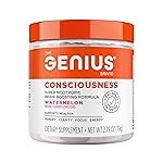 Genius Consciousness - Premium Nootropic Powder for Focus, Memory & Mental Clarity - AlphaSize, NeuroFactor, Lions Mane & Dynamine - Natural Brain Booster for Studying, Work & Creativity - Watermelon