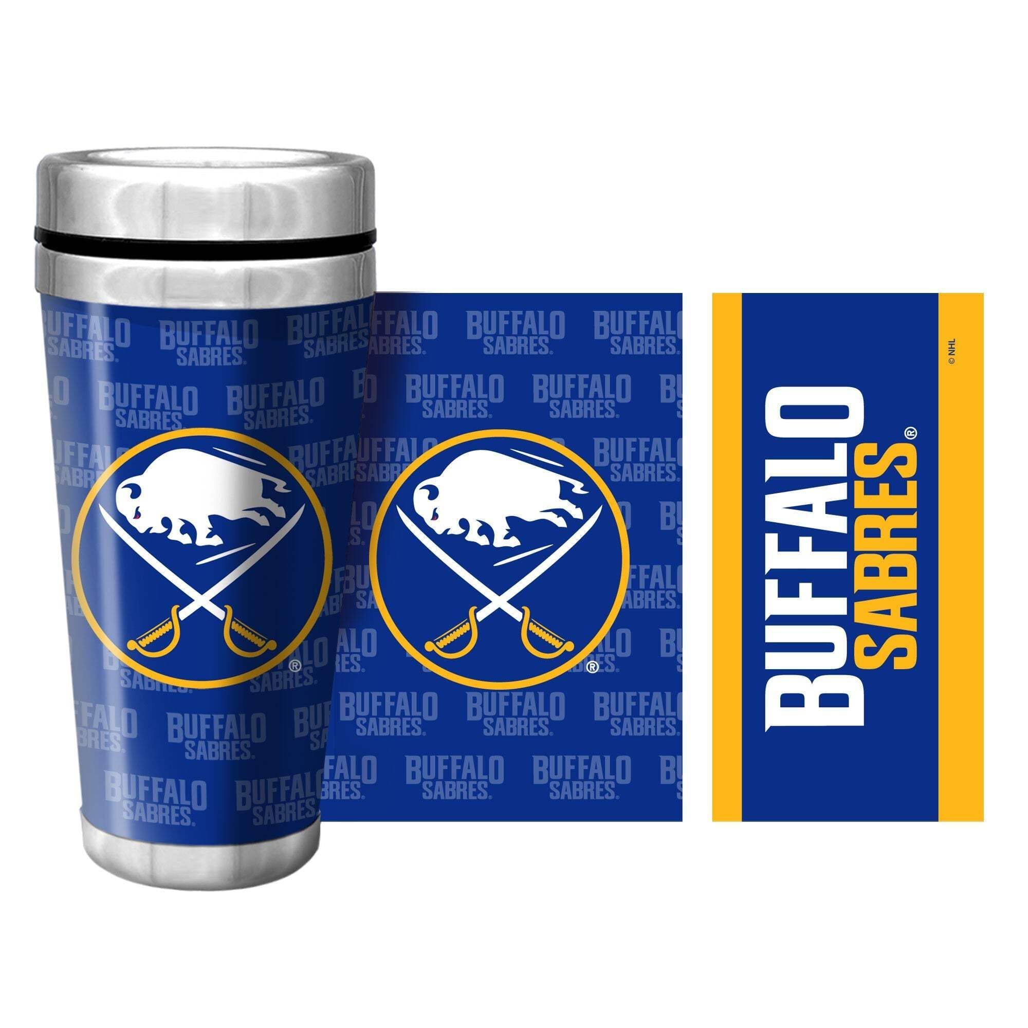 Buffalo Sabres Travel Mug - 16 oz. Full Wrap