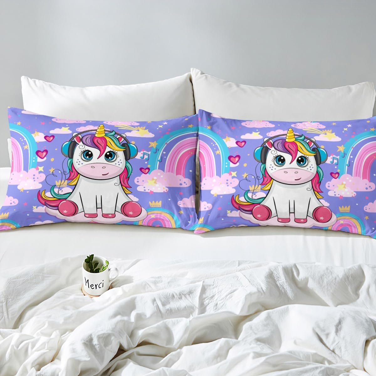 Manfei Unicorn Duvet Cover Set King Size - Image 4