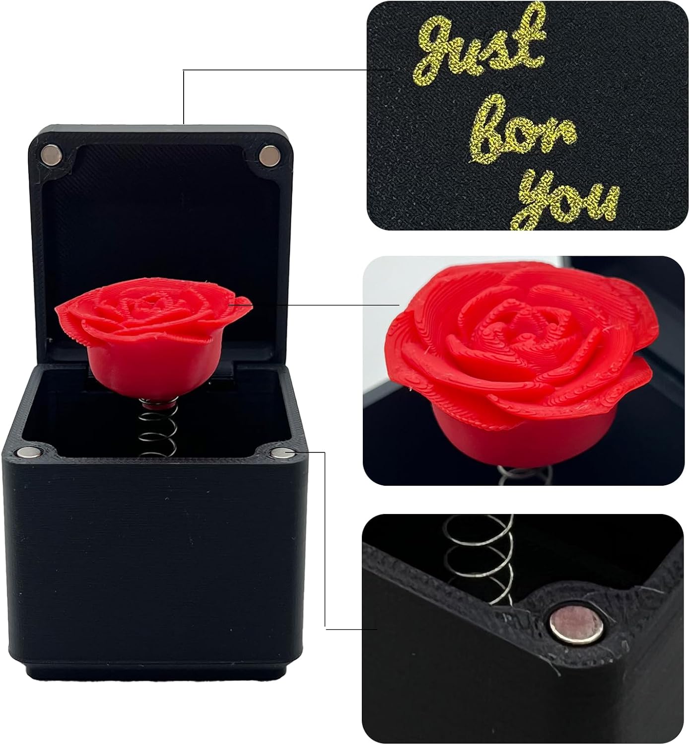 Della Stella Rose Pop up Gift Box,Surprise Pop up Gift Box, Christmas Birthday and Valentine's Day Gifts for Classroom