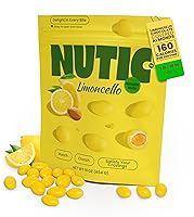 Vista 7 de Nutic Lemoncello - Almendras cubiertas de chocolate, 1 libra, almendras tostadas en chocolate blanco y crema de limón. Sabores cítricos