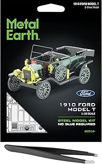 Fascinations Metal Earth 1910 Ford Model T 3D Metal Model Kit Bundle with Tweezers