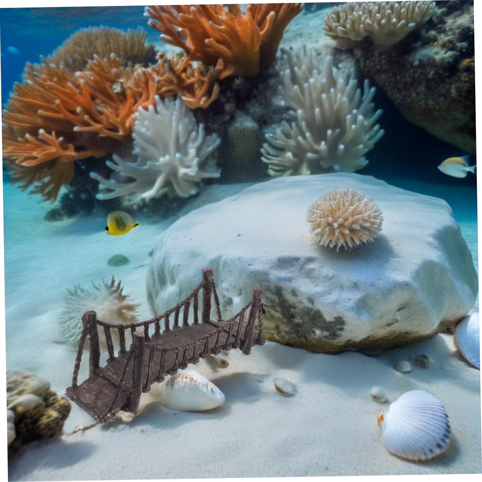 Lot De 5 Ponts Miniatures en Résine pour Décoration D'Aquarium Maison De Poupée Jardin Féerique