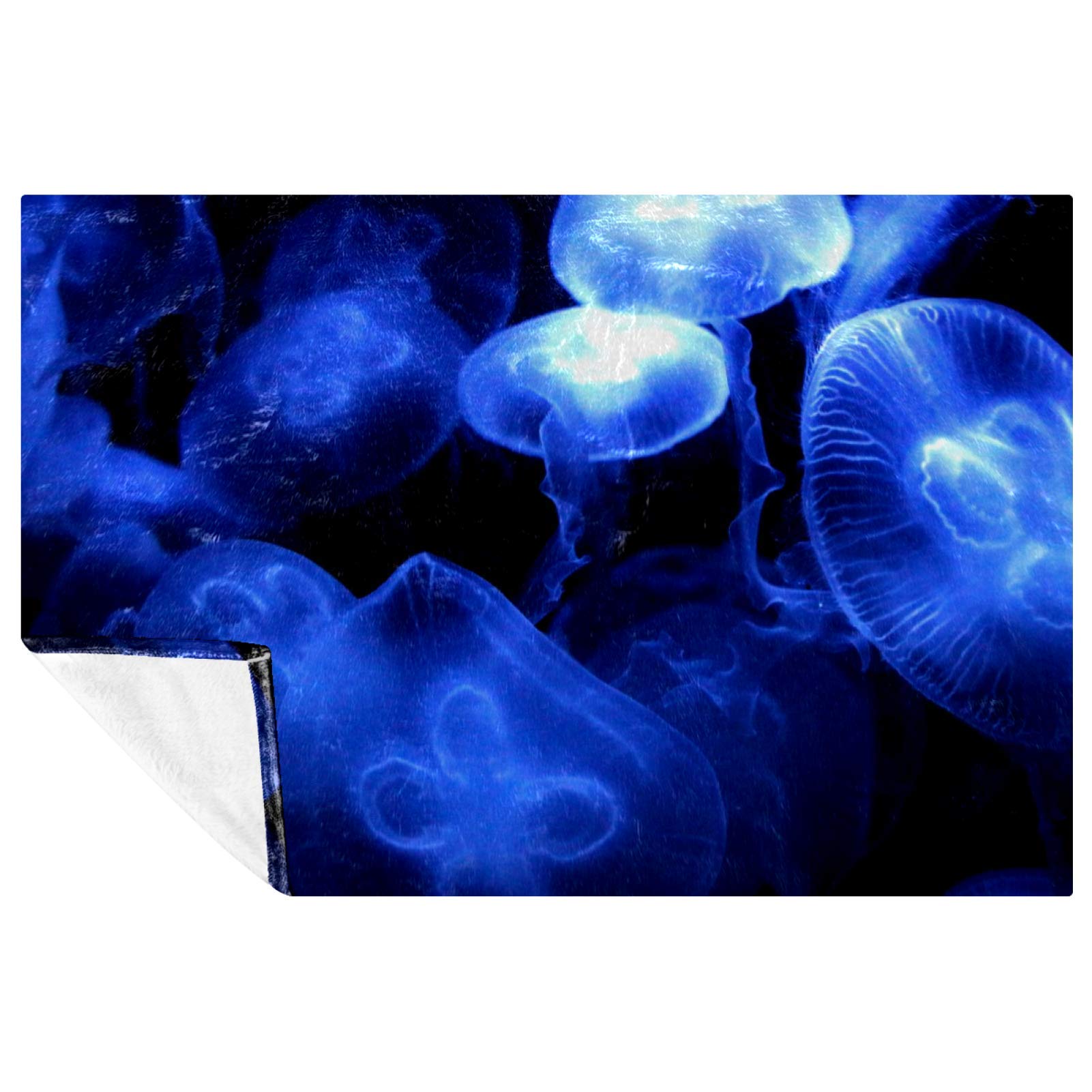Couverture chaude méduse anti-froid pour canapé et camping doux