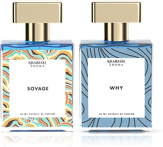 Arabian Aroma Perfume Combo For Men | Sovage &amp; WHY | Extrait De Parfum | Long Lasting Fragrance for Men (50ml Each)