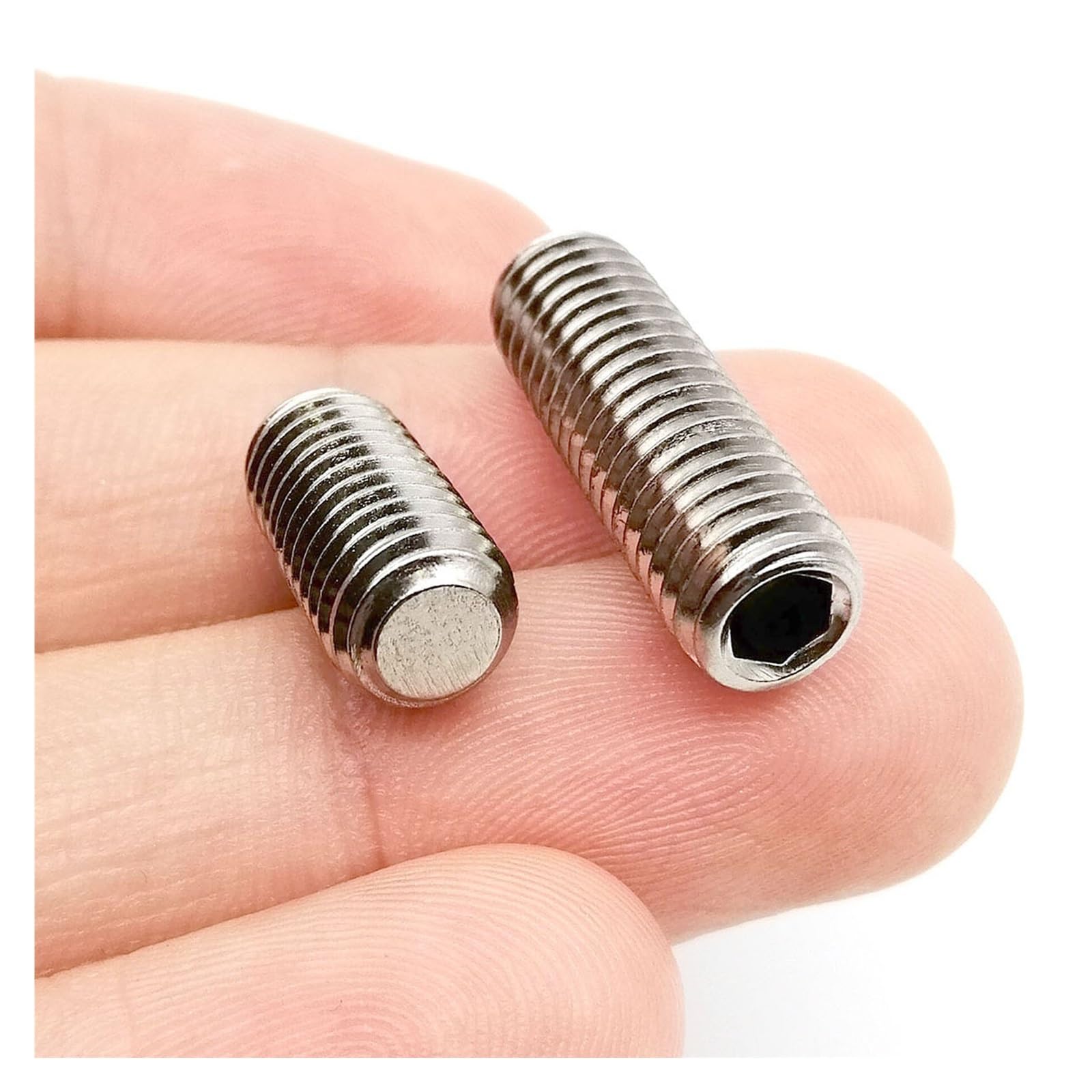316 A4 Acero inoxidable M3 - M12 DIN913 Hexágono hexagonal Tornillo de fijación perno punta plana(M4 50pcs,8mm)