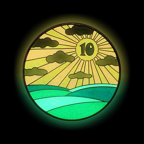 Vista 45 de Chip de sobriedad de 1 año Sunlight of The Spirit AA Coin Recovery Gift Afirmation Token Medallón chapado en oro que brilla en la oscuridad