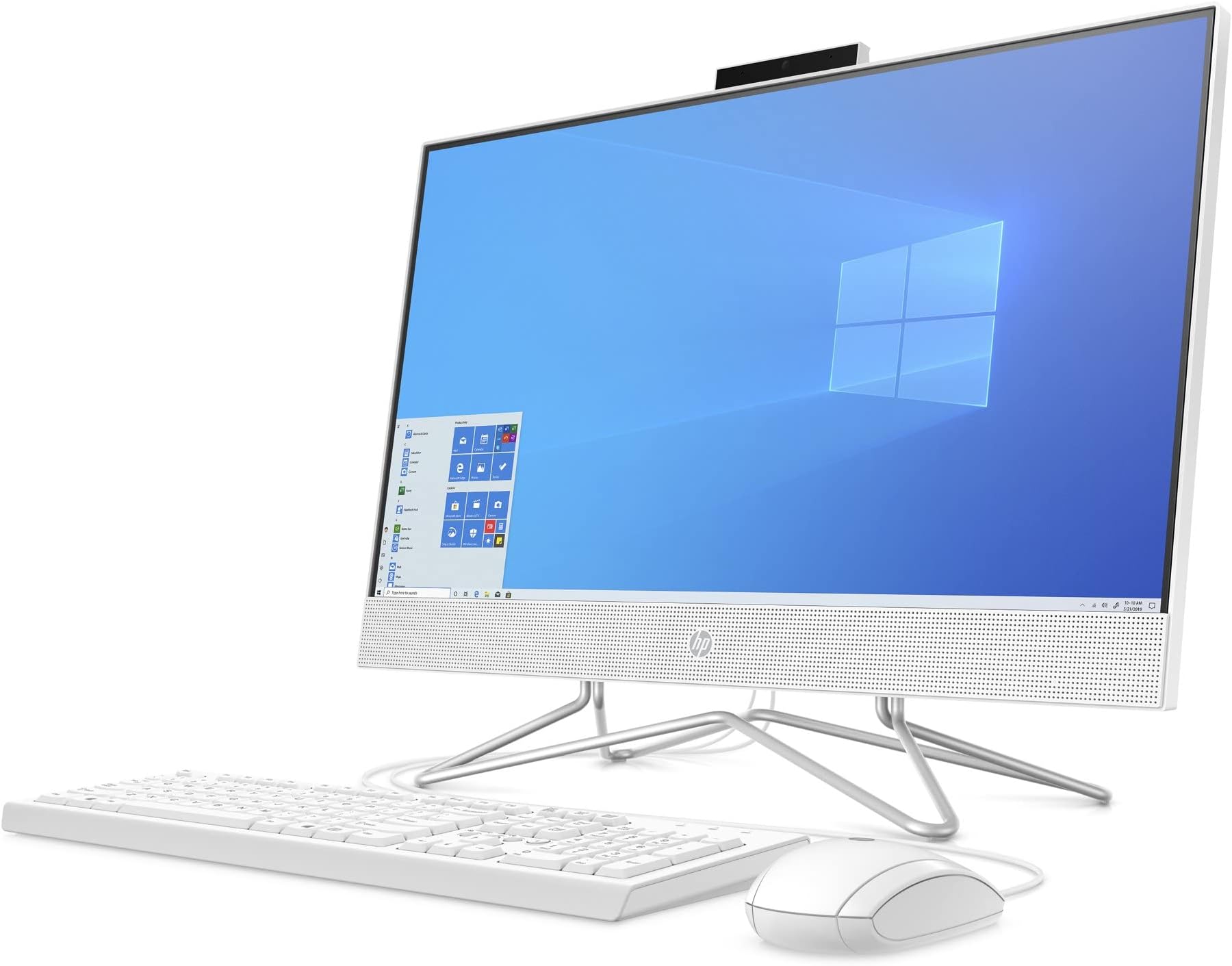 HP All-in-One Desktop PC, 11th Gen Intel Core i3-1115G4 Processor, 8 GB RAM, 512 GB SSD Storage, Full HD 23.8” Display, Windows 10 Home, Remote Work Ready, Mouse and Keyboard (24-dp1250, 2021)