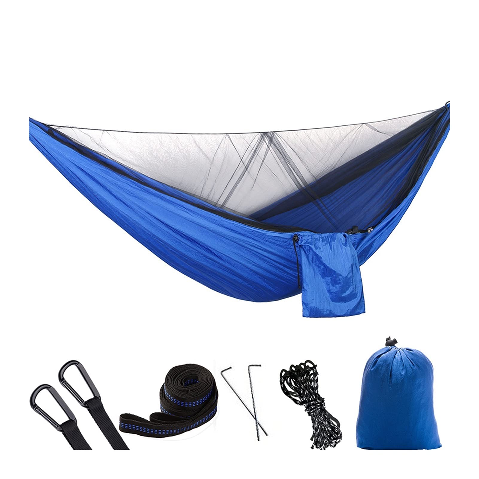 Camping hammock, Parachute Hammock for Outdoor with Net Portable Ultralight Nylon Camping