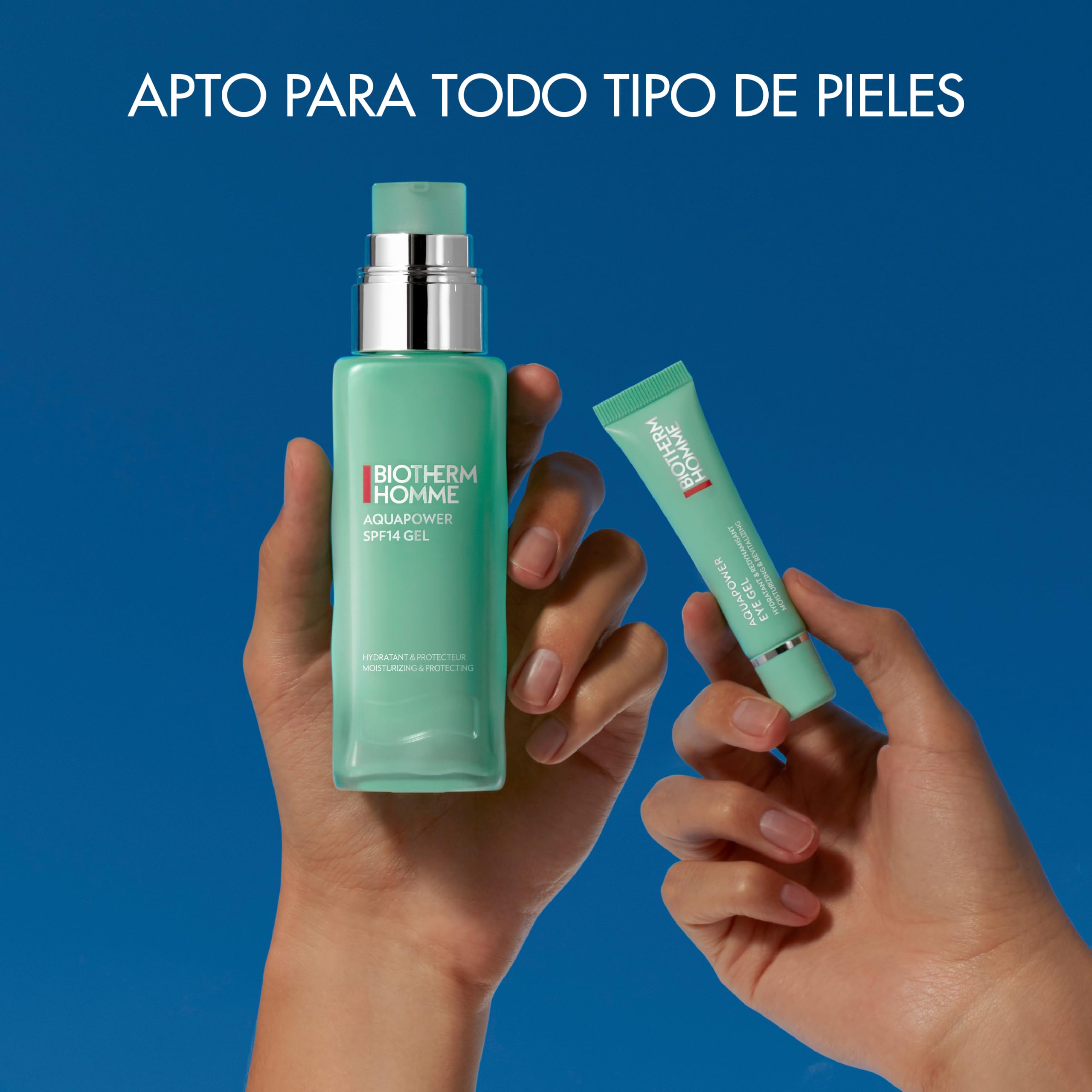 Biotherm Homme, Aquapower, Advanced Gel hidratante protector SPF14, 75 ml | Protección avanzada contra la sequedad y las agresiones externas de la vida urbana, para la piel de él