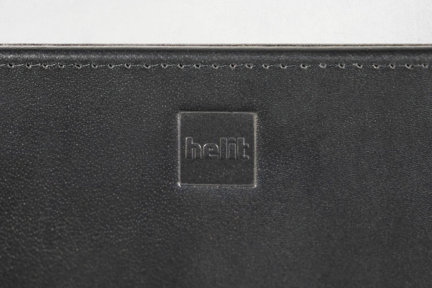 helit H2524095 - Tappetino da scrivania "the flat mat" in pelle nera | 700 x 500 mm, tappetino da scrivania in pelle