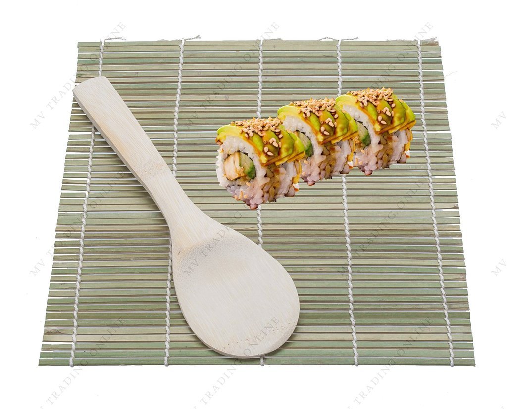 M.V. Trading 900208 Bamboo Sushi Mat with Paddle Kit