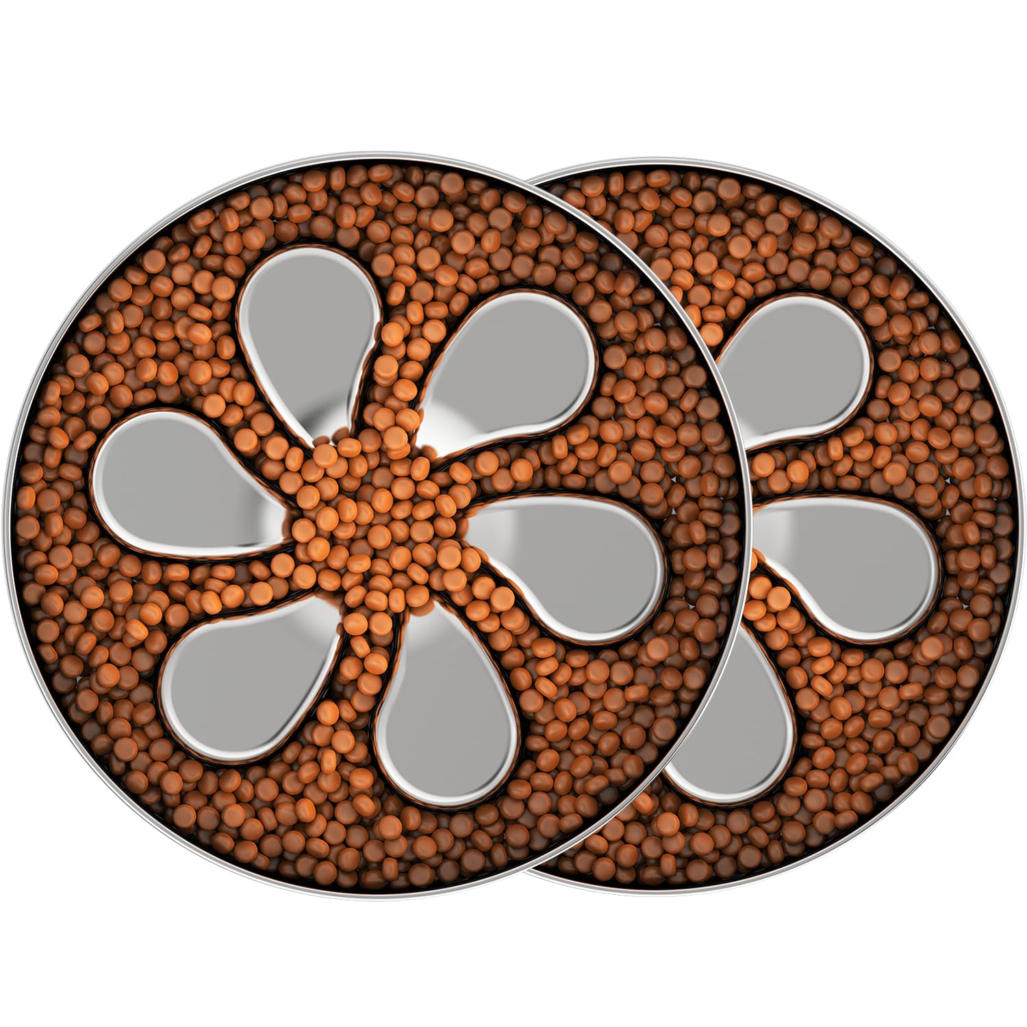 Cuenco de alimentación Lenta para Perros, 3 Tazas para Razas Grandes, Cuencos de Acero Inoxidable 304 de Grado alimenticio con Base Antideslizante, Laberinto para Mascotas para ralentizar la