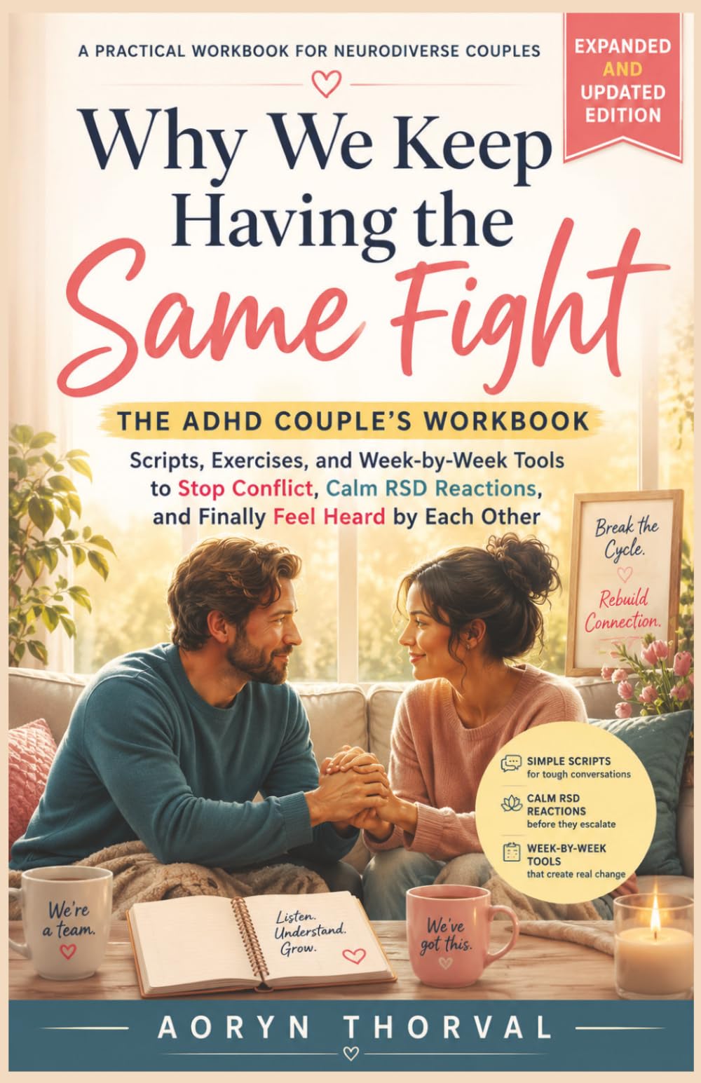 Why We Keep Having the Same Fight — The ADHD Couple's Workbook: Scripts, Exercises, and Week-by-Week Tools to Stop Conflict, Calm RSD Reactions, and ... Each Other (Life Lessons with Aoryn Thorval)