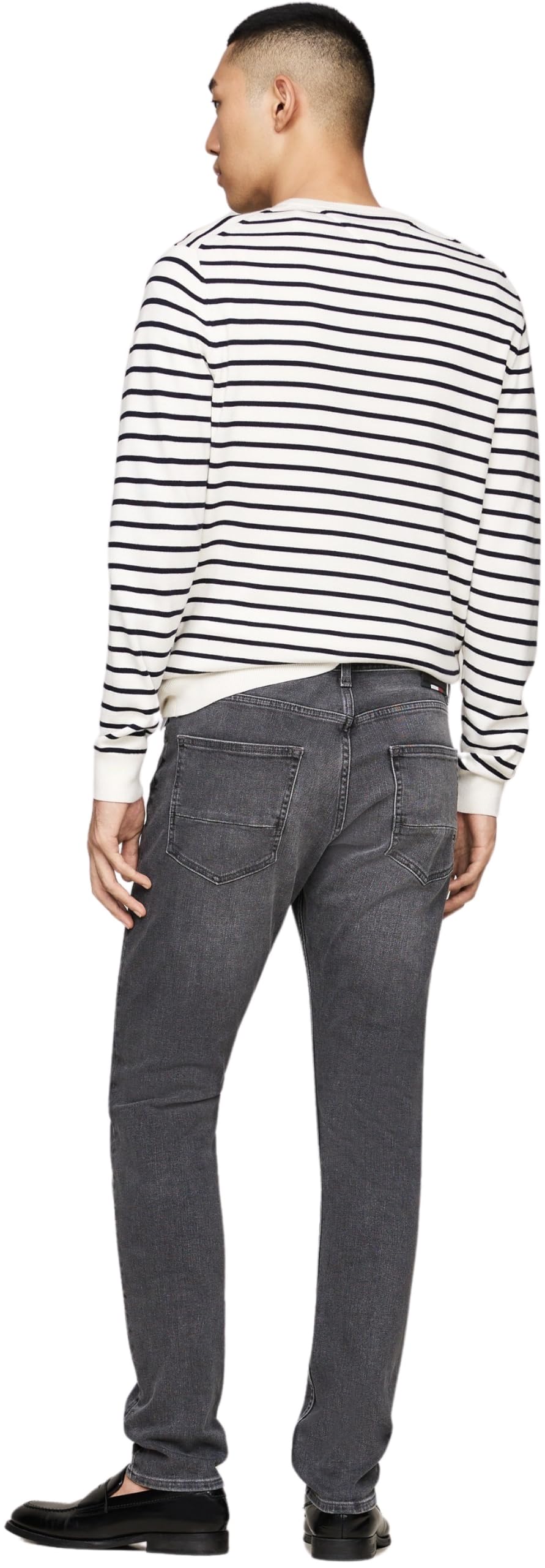 Tommy Hilfiger Herren Jeans Hose Tapered Slim Fit, Grau (Rich Grey), 28W/36L – Ansicht 2