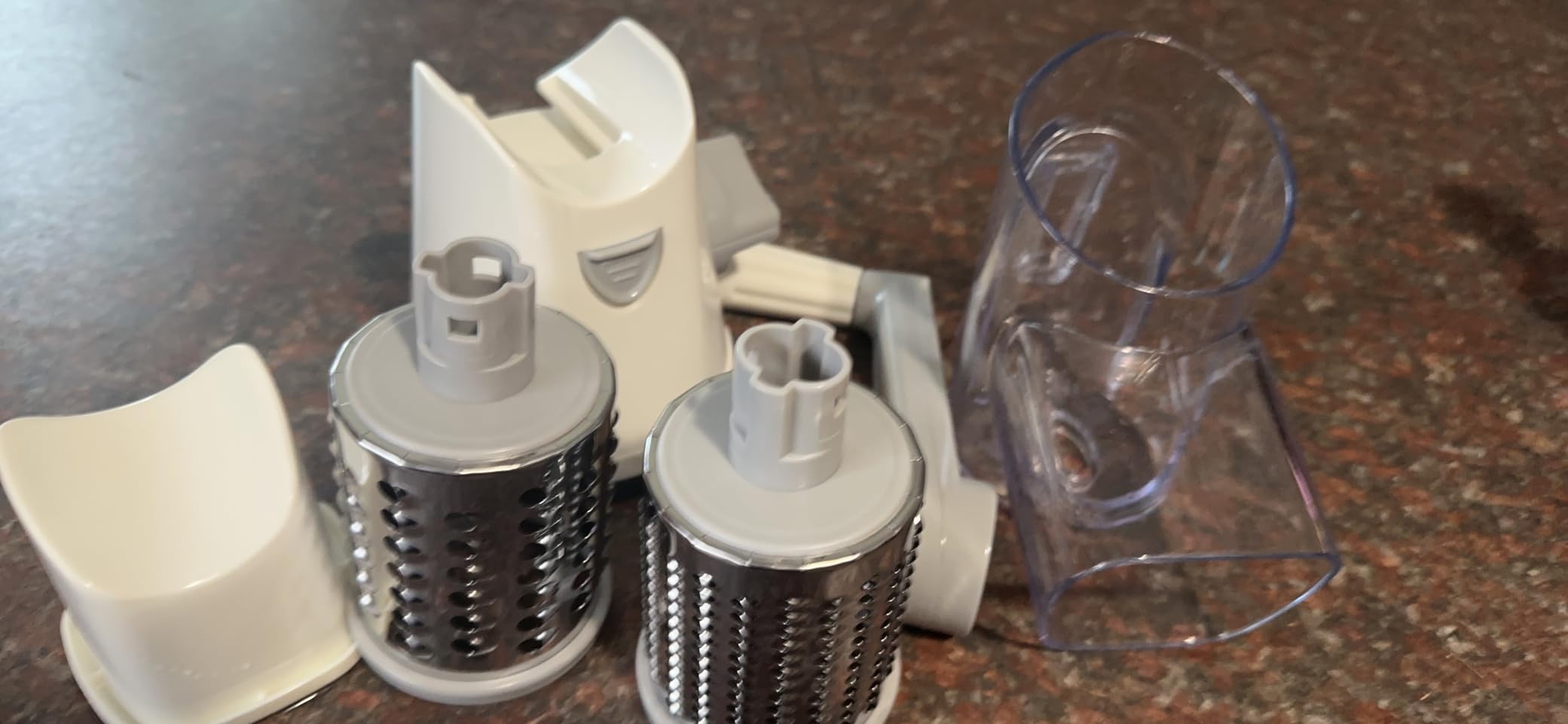 Freshly shredded cheese in minutes - so easy my 3 year old does it!