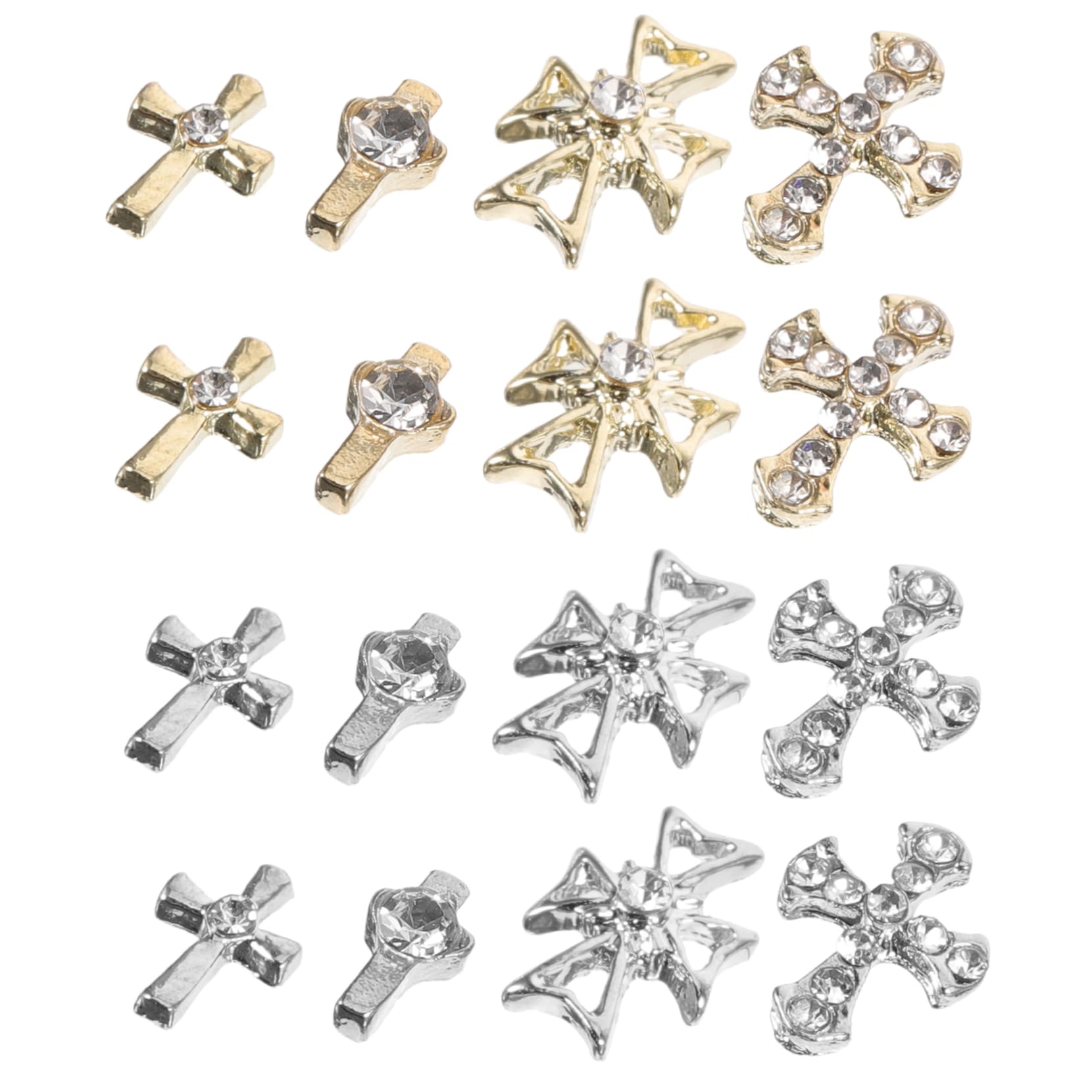 minkissy 400 Pièces Manucure Décoration Bijoux Croix charmes d' 3d décor de perles decoration charms accessoires décor rétro charmes pour les charme d'