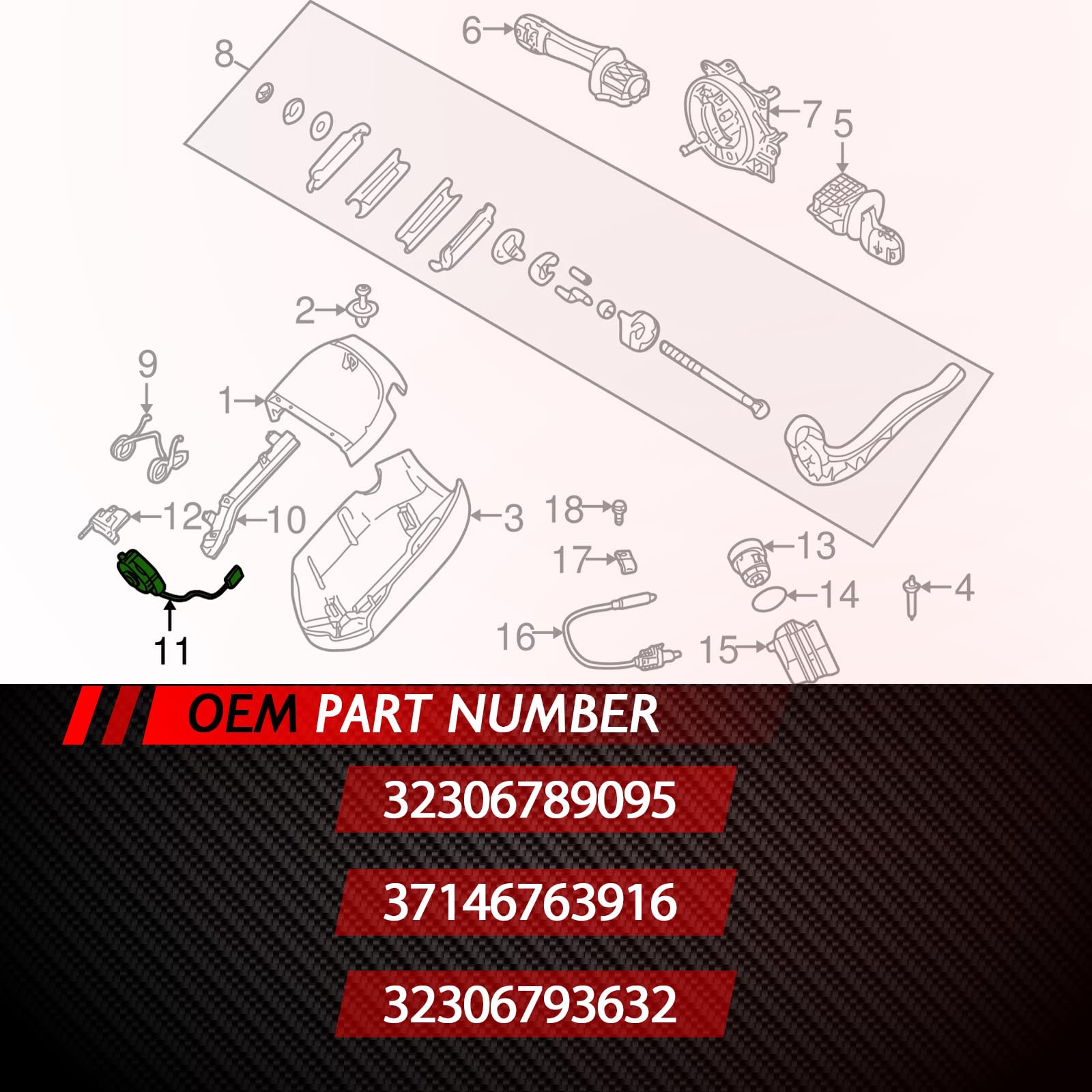 Lenkwinkelsensor Lenkwinkel Autowinkelsensor Autolenkwinkelsensor Sensor Ersatz für 3er E46 5er E39 7er E38 X3 E83 X5 E53 Z3 E36 Z8 E52 R50 R52 Autozubehör Teil# 32306789095 32306793632