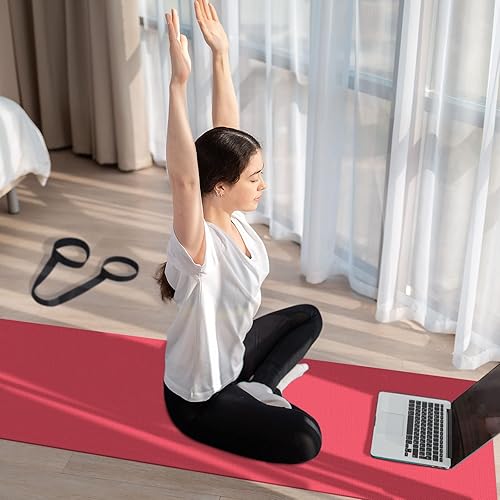 Miniatura 6 de Paquete de 36 tapetes de yoga para yoga, bandas de transporte, esterillas de yoga a granel, 68 x 24 pulgadas, tapete de ejercicio de 0.236 pulgadas