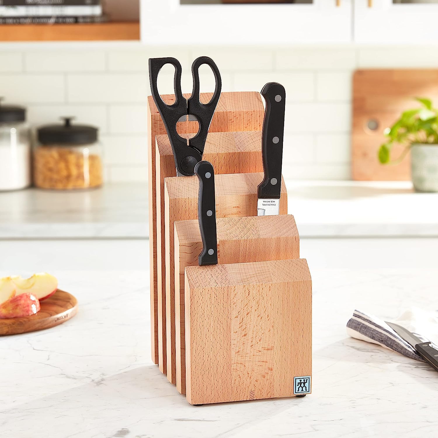 ZWILLING 35103-400 Italian Messerblock, Holz, Buchenholz Natur