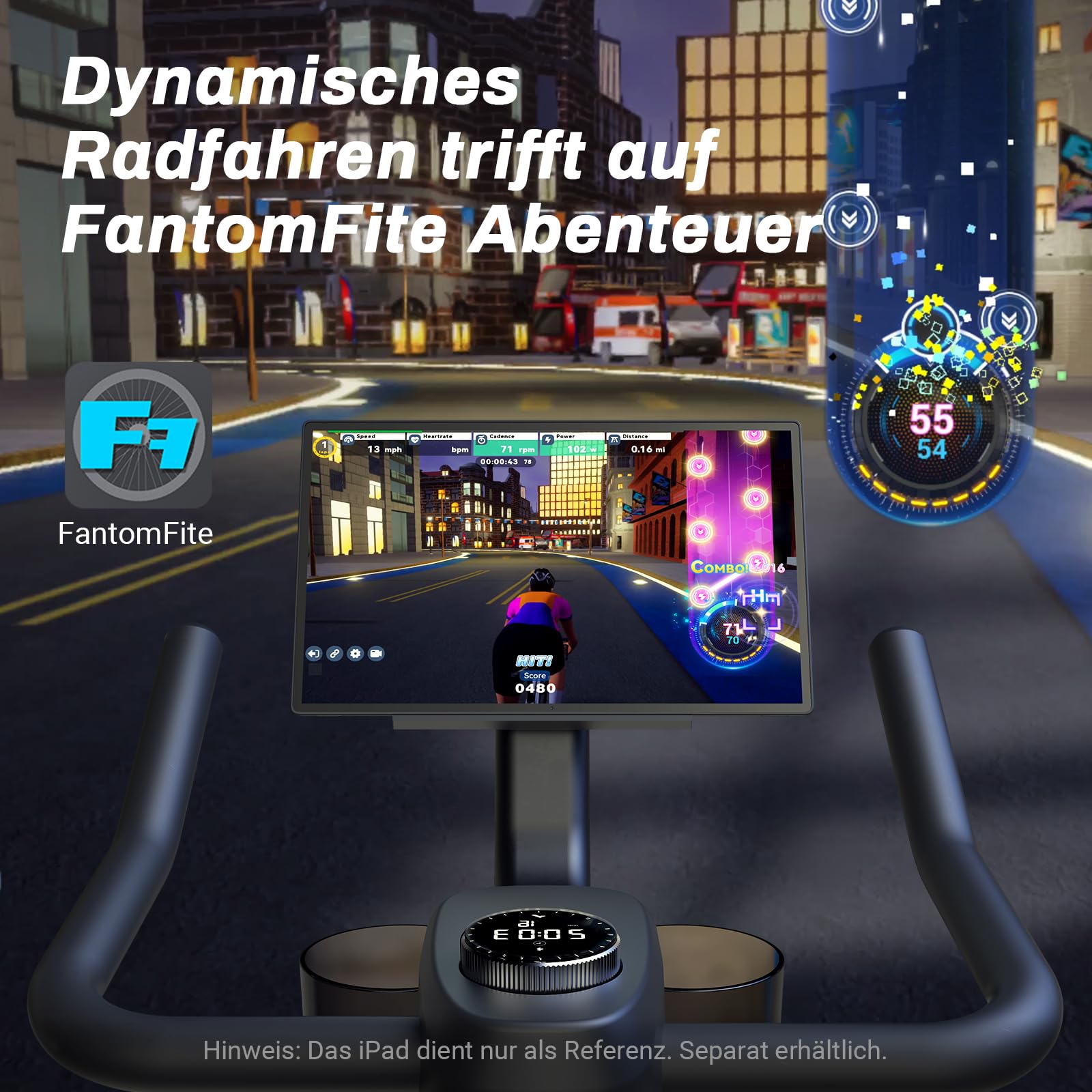 MERACH Heimtrainer Fahrrad mit Verstellbarem Widerstand, Leises Hometrainer Fahrrad mit Verbessertem LED-Monitor, Tablet-Halter, Indoor Cycling Bike für Kardiotraining zu Hause, Eigener App, Bis 136KG