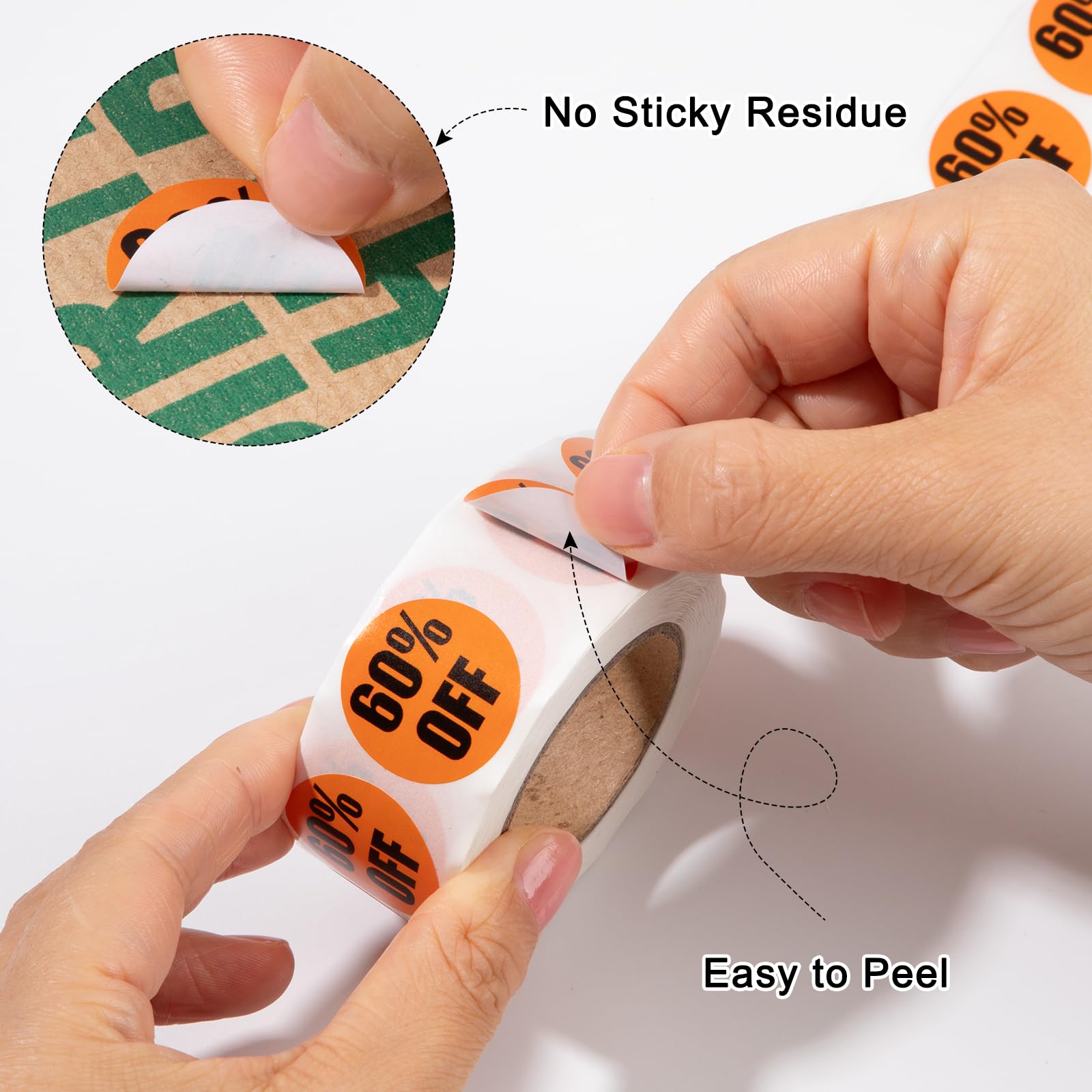 Etichette Sconto 2,5 Cm 3000 Pezzi - 6 Rotoli Con Sconti 10%-60% Per Negozio E Vendite - Foto 5