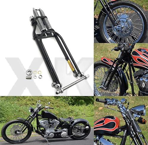 SMT- Kit de extremo delantero de resorte negro de 20 pulgadas y 2 pulgadas compatible con Harley Chopper Bobber B07M5HQW8S