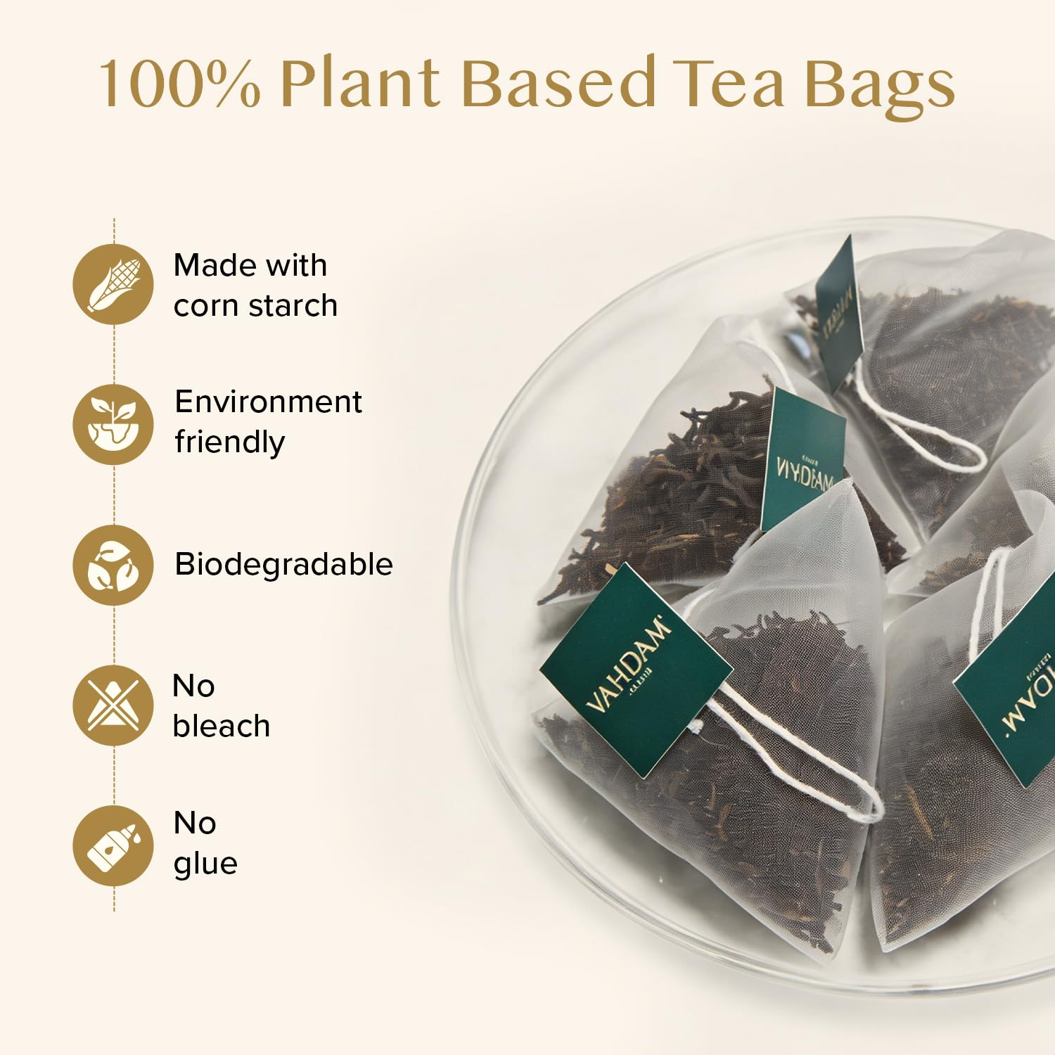 VAHDAM, Tè Nero Darjeeling (100 Bustine) Alto Tenore di Caffeina | Forte, Robusto e Aromatico | Darjeeling Second Flush | The Nero in Bustina | In Bustina Richiudibile con Chiusura Ermetica
