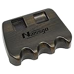 Naissgo Cue Rest Cue Stick Holder Pool Cue Holder(Wood, Deep Brown3 Holes)