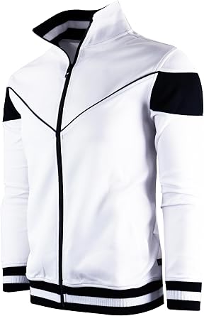 SCREENSHOT-TRACK JACKET Mens Urban Hip Hop Premium Track Jacket - Slim Fit Side Taping Sportswear Urbanwear Streetwear Top