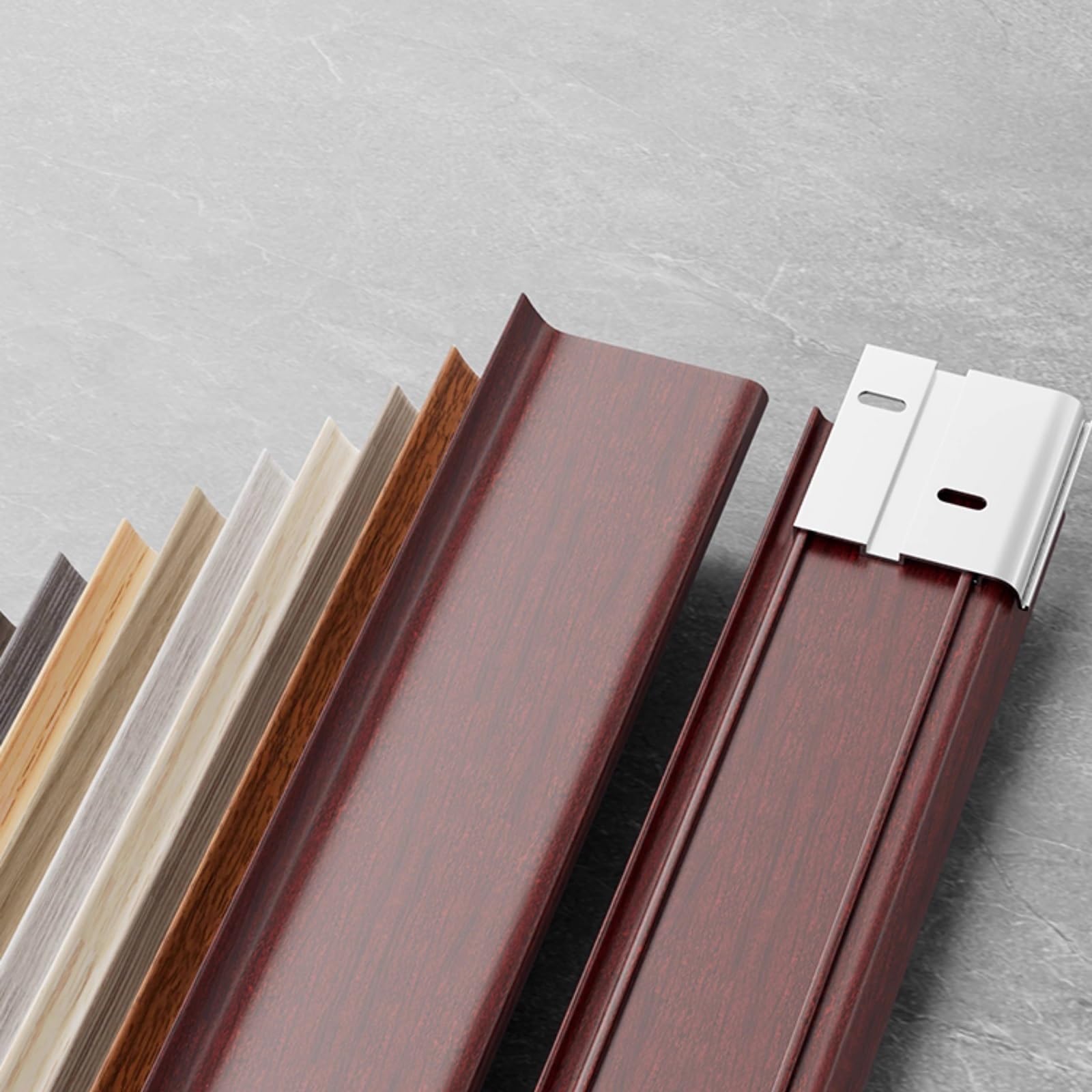 Listwa Przypodłogowa Aluminiowa, 125 Cm* 4 Szt. Profil Do Eleganckie Przejścia Między Ścianą A Podłogą W Pomieszczeniach Mieszkalnych I Biurowych(A)