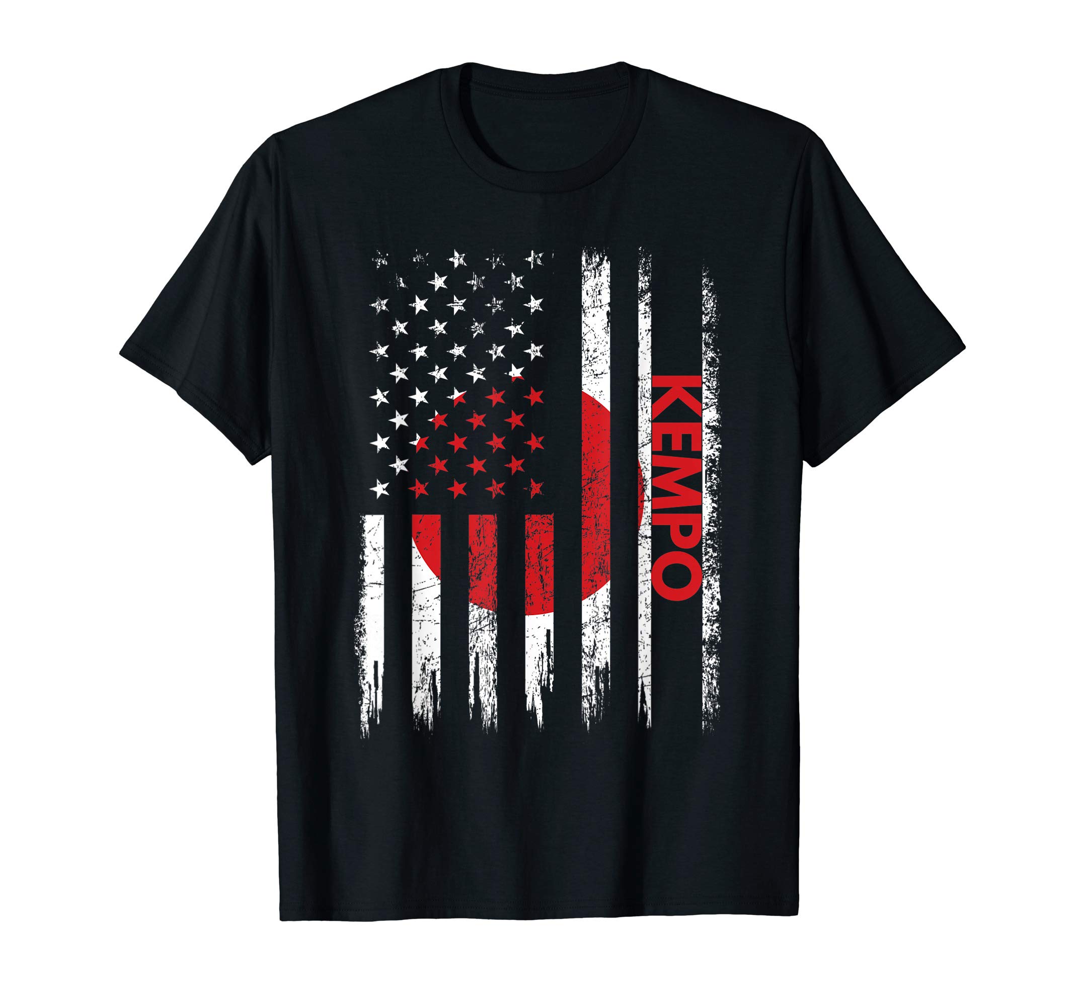 Kempo American Flag Karate Japanese Martial Arts T-Shirt