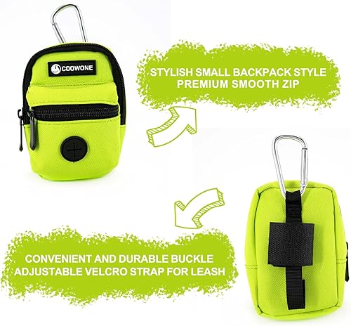 Miniatura 5 de Bolsa de golosinas para perros, soporte para bolsas de excrementos de perro para correas, contenedor de aperitivos para mascotas con bolsa pequeña