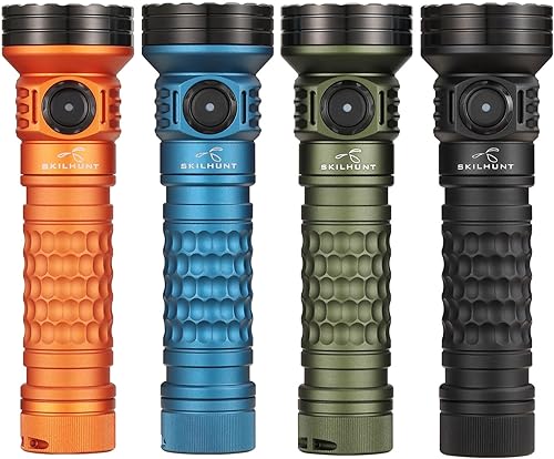 SKILHUNT Mix-7 GEN2 Plus Multi-Color RGB Rojo Verde Azul Blanco UV365 Max 2000 lúmenes Linterna LED de carga magnética, EDC, al aire libre, Super