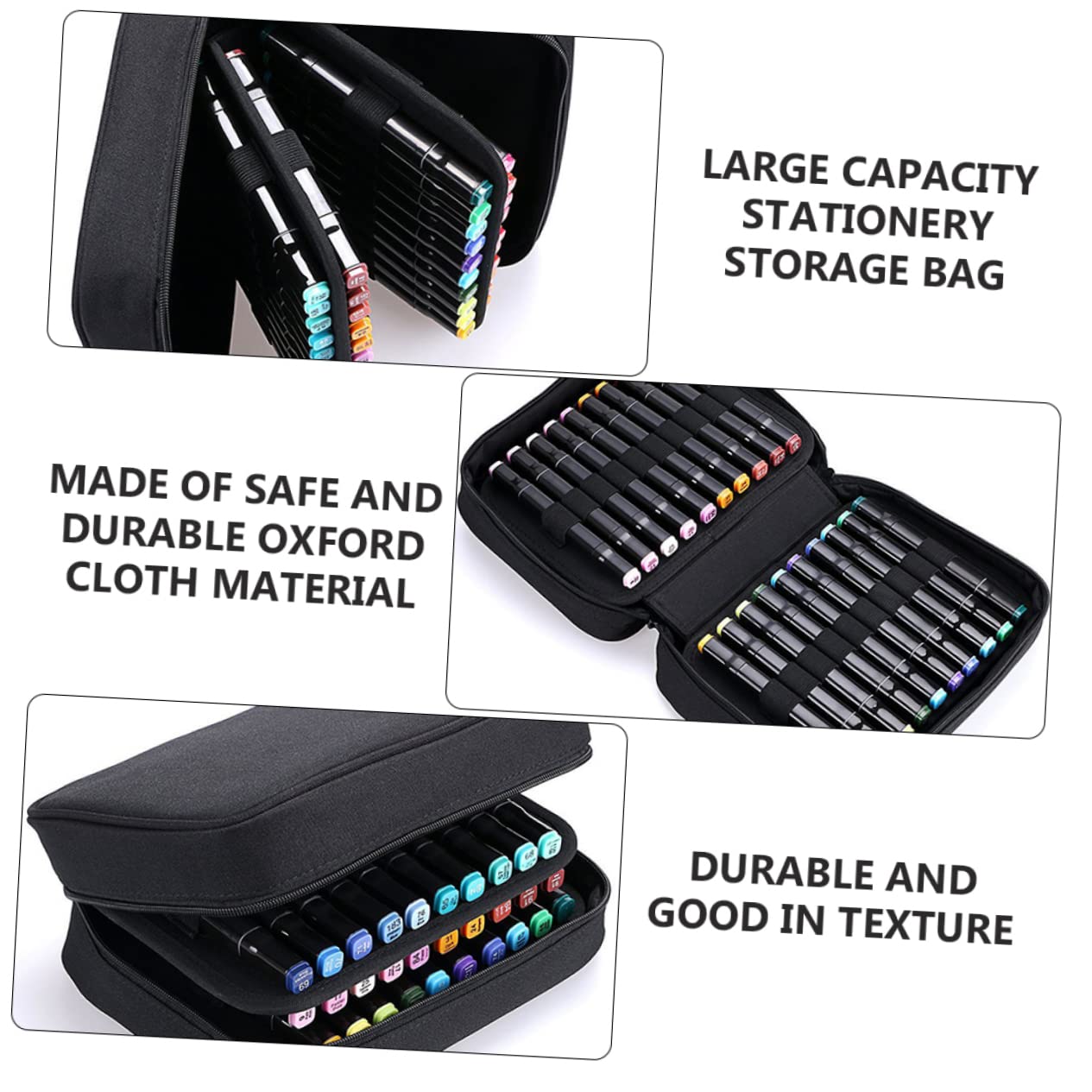 PLAFOPE 1pezzi Borsa per Pennarelli Multistrato Colorati Astuccio per Pennarelli da Disegno Custodia Portapenne per Cancelleria e Penne Gel Portatile per Viaggio o Uso Quotidiano