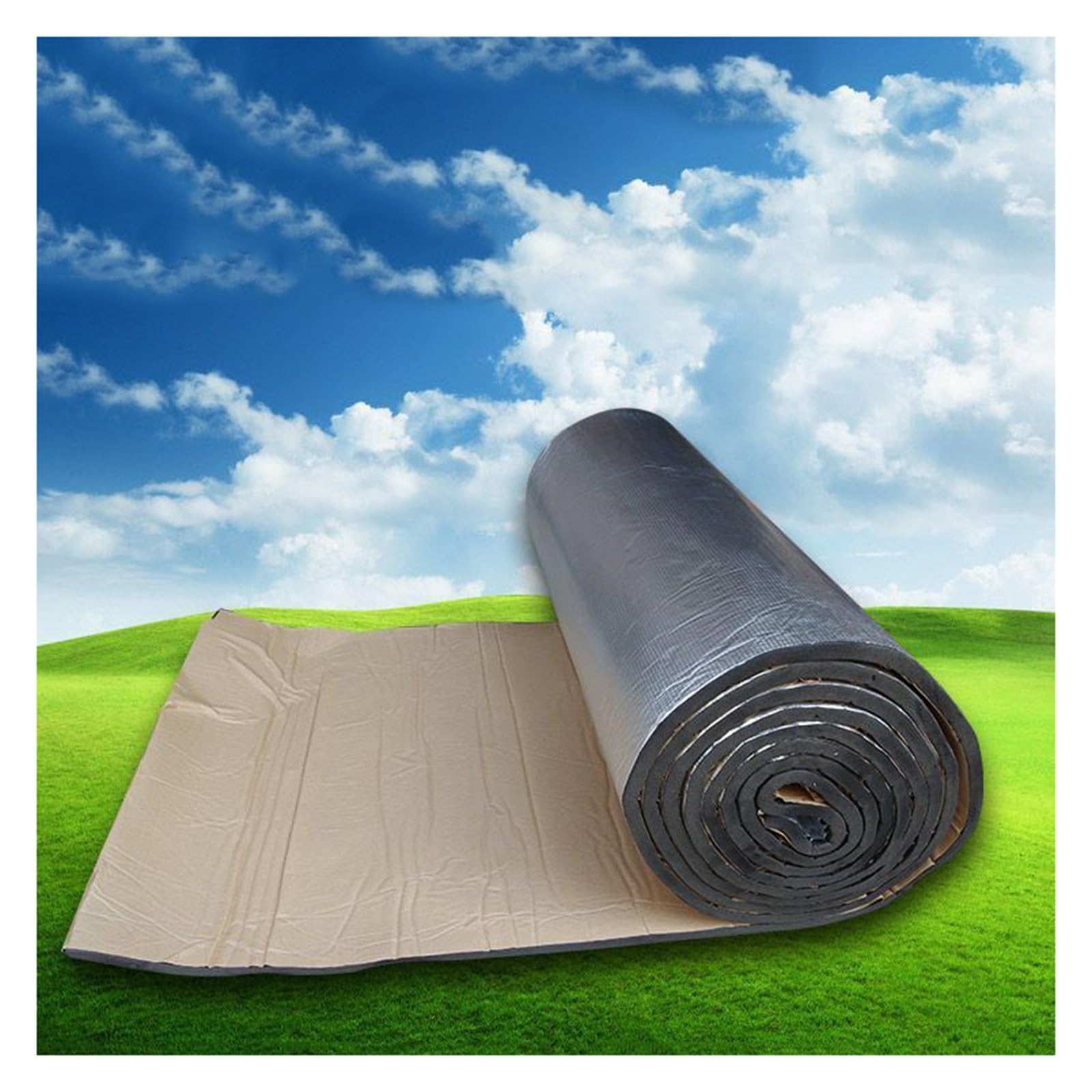 Autoadesiva Scudo Termico per Tetto,Pannello Riflettente Termosifoni，Stuoia Cotone Isolante Autoadesivo,Foglio di Alluminio Isolamento Acustico in Cotone (Color : 20MM(THk), Size : 1m²)