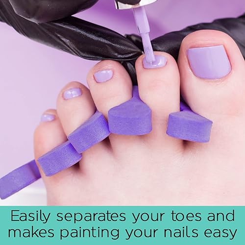 Miniatura 4 de PrettyClaw Separadores de dedos para pedicura, separadores de dedos de los pies, separadores de uñas de espuma suave para esmalte de uñas, 4