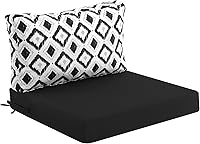 Vista 34 de idee-home Cojines impermeables para asiento de exteriores, para muebles de patio, cojines de repuesto para asiento profundo Hampton Bay