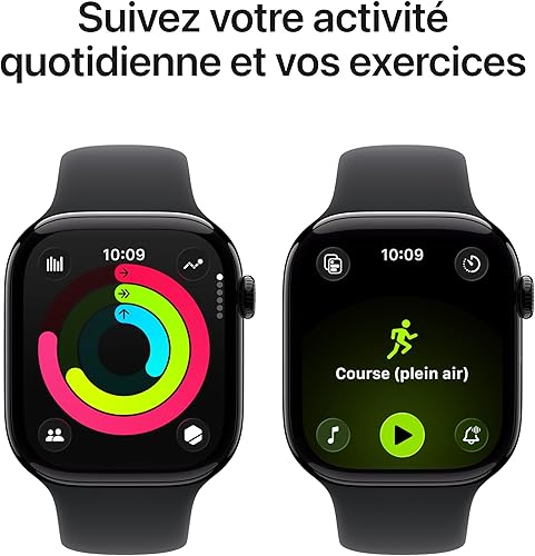 Apple Watch Series 11 [GPS 46mm] Smart Watch with Obsidian Case and Black Sport Band, Sleep Score, Activity Tracker, Health Tracker, Screen Always On - 3